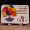 Cadou cu pomul vietii din licheni pentru bunica, 20x15cm