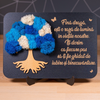 Cadou cu Pomul Vieții din licheni pentru fina – decor pe MDF negru cu mesaj personalizat