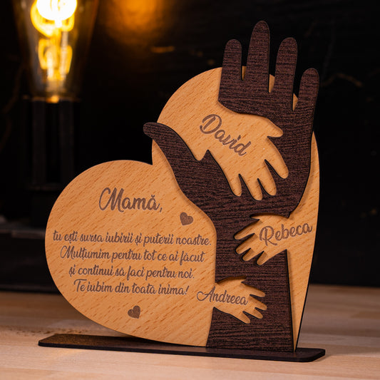 Inima și Mâna – cadou personalizat pentru mama