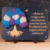 Cadou cu Pomul Vieții din licheni colorați – mesaj dedicat colegei