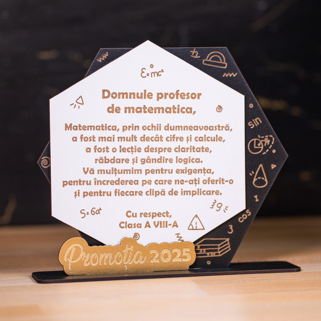 Cadou de final de an pentru profesori – mesaj de mulțumire pentru lecțiile de viață.