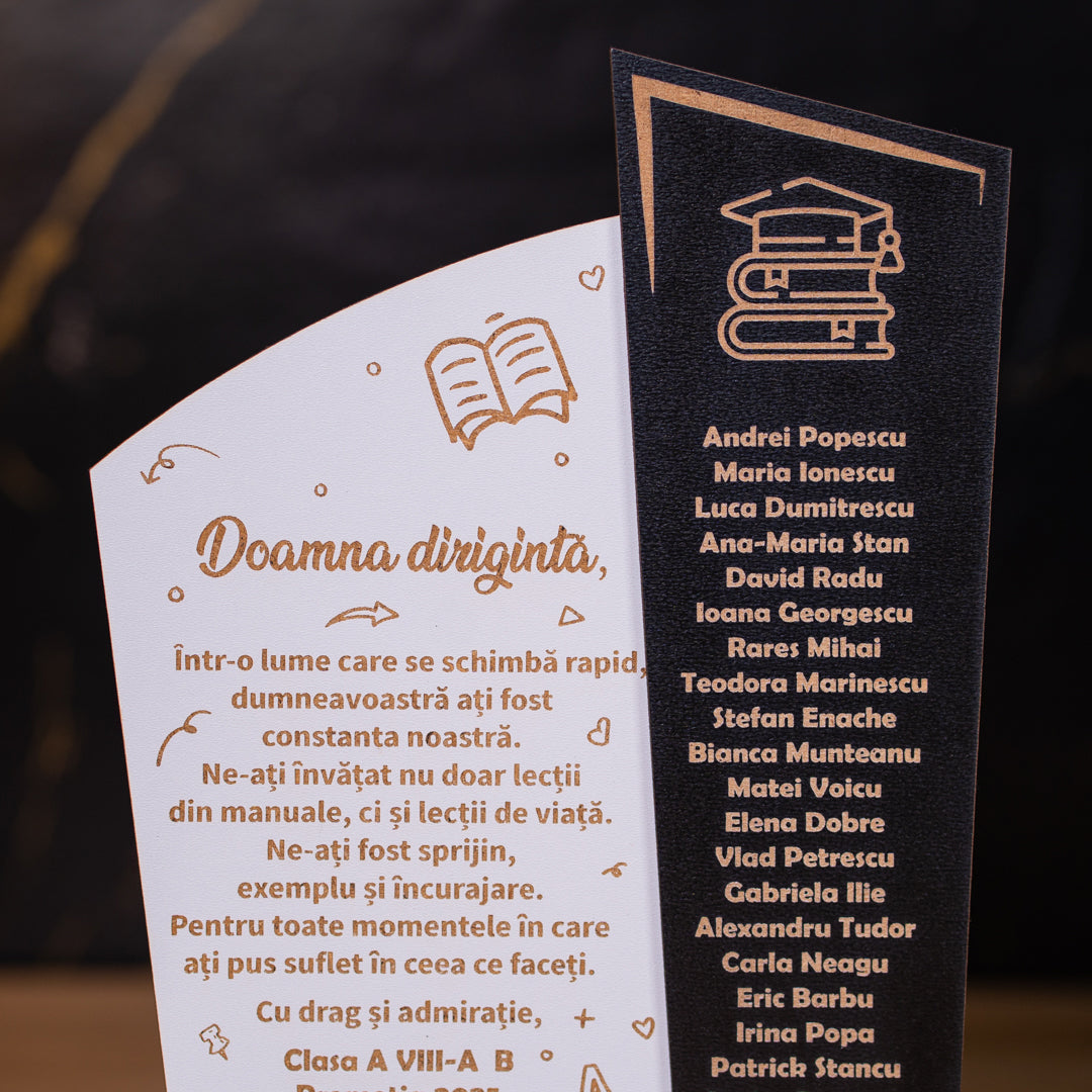 Cadou personalizat pentru diriginta, 16x22cm