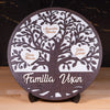 Placheta cadou pentru familie – „Copacul Vieții” gravată pe lemn