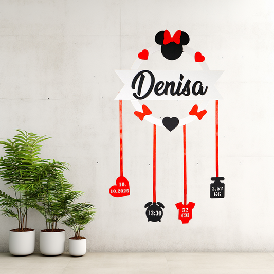 Cadou cu datele de la naștere pentru camera copilului