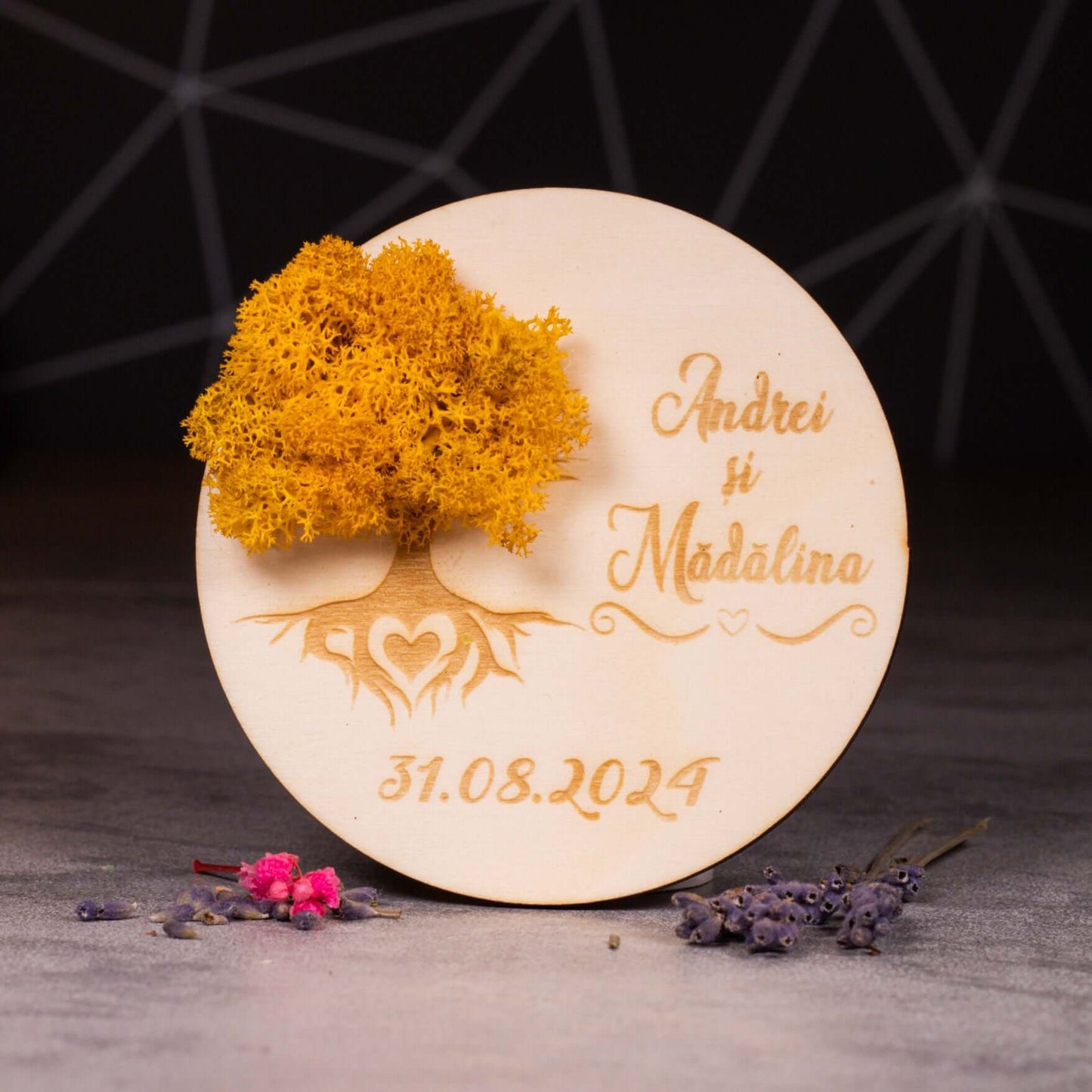 marturii nunta licheni model2,, galben