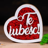Inima cu licheni - Te iubesc, 11x11cm