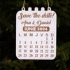 Placuta Save the date personalizata cu numele si data evenimentului, 21x17 cm, MDF alb, ES009