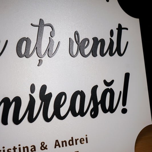 Placuta "Bine ati venit la mireasa", MDF