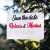 Placuta Save the date personalizata cu numele si data evenimentului rustica, 36x23cm, ES013