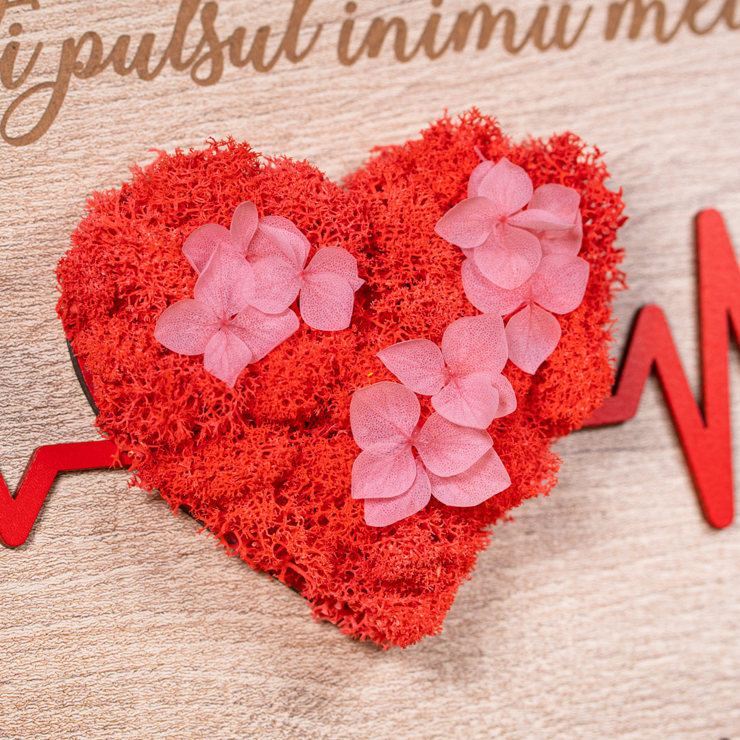 Tablou decorativ cu inimă – simbol al iubirii și conexiunii profunde