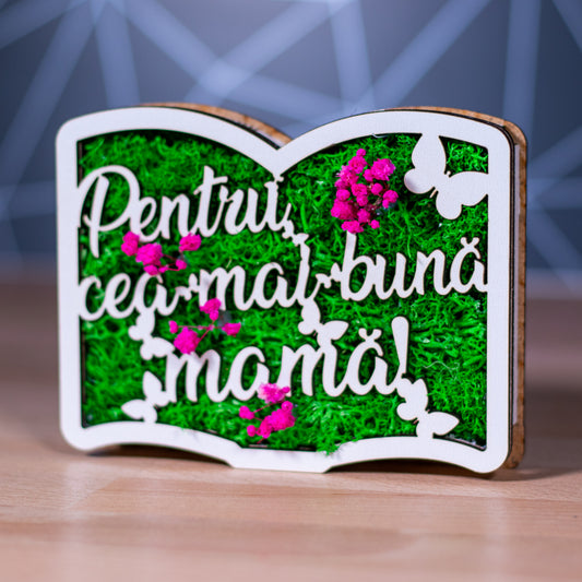 Carte Cu Licheni - Cea Mai Buna Mama, 13x10cm