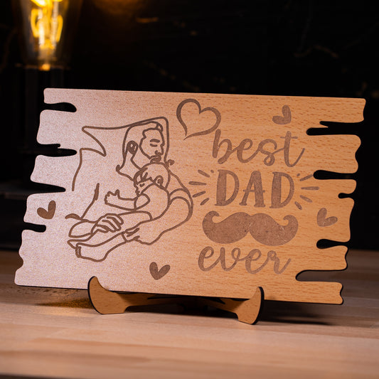 Cadou pentru tata – placheta cu mesaj „Best Dad”