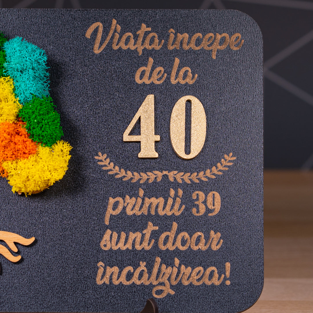 Cadou special de aniversare – tablou din lemn cu mesaj emoționant