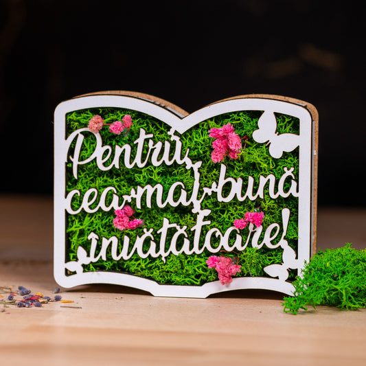 Carte cu licheni - Cea mai buna invatatoare, 13x10cm