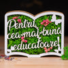 Carte cu licheni - Cea mai buna educatoare, 13x10cm