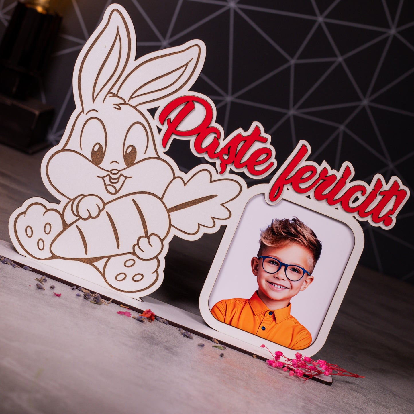 Rama foto 8x10 cm - Iepure - Paste fericit