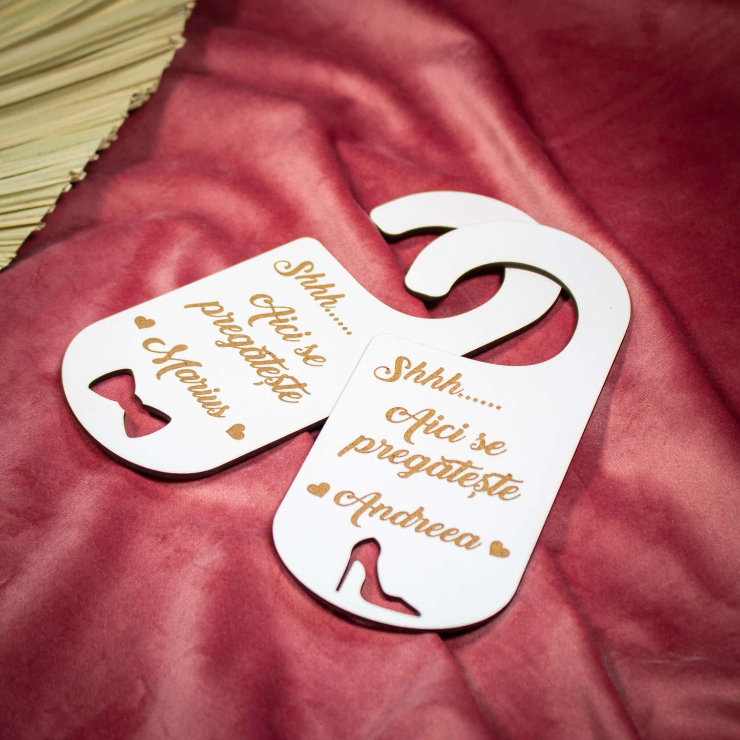 Placuta de usa pentru nunta - "Shh..nu deranjati..."
