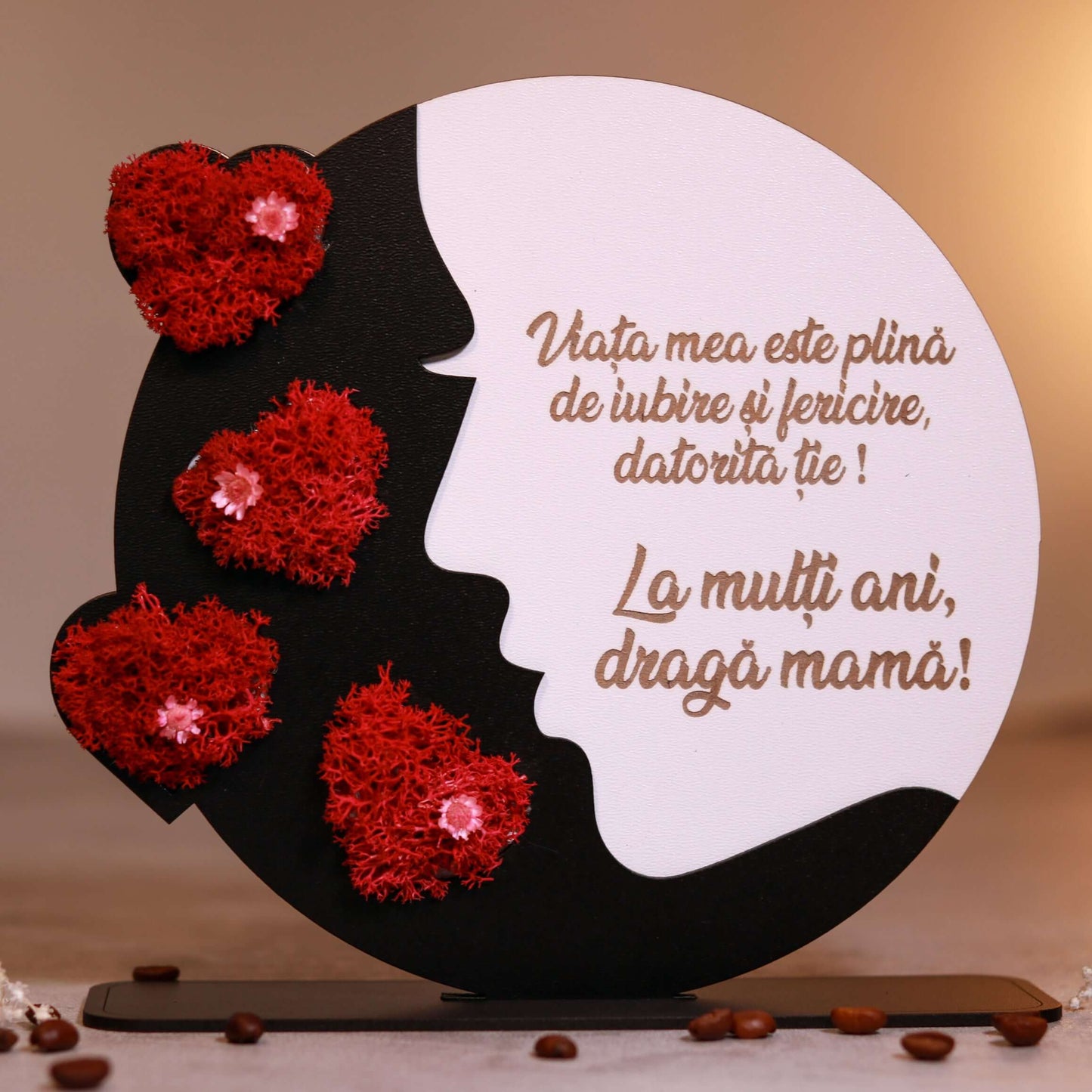 Placheta cadou "La multi ani, draga mama!" - Creators of Crafts