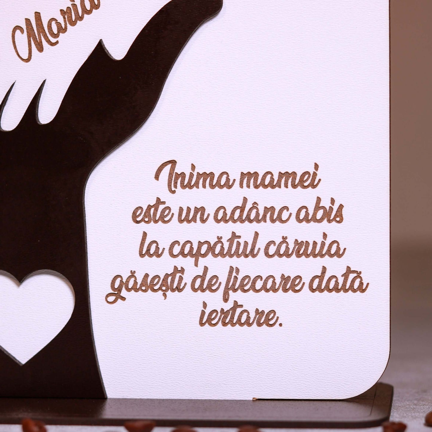 Placheta personalizata pentru mama - Te iubesc, mama! - Creators of Crafts