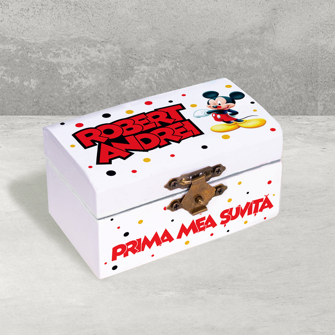 Tavita de mot personalizata pentru baiat - Model Mickey Mouse