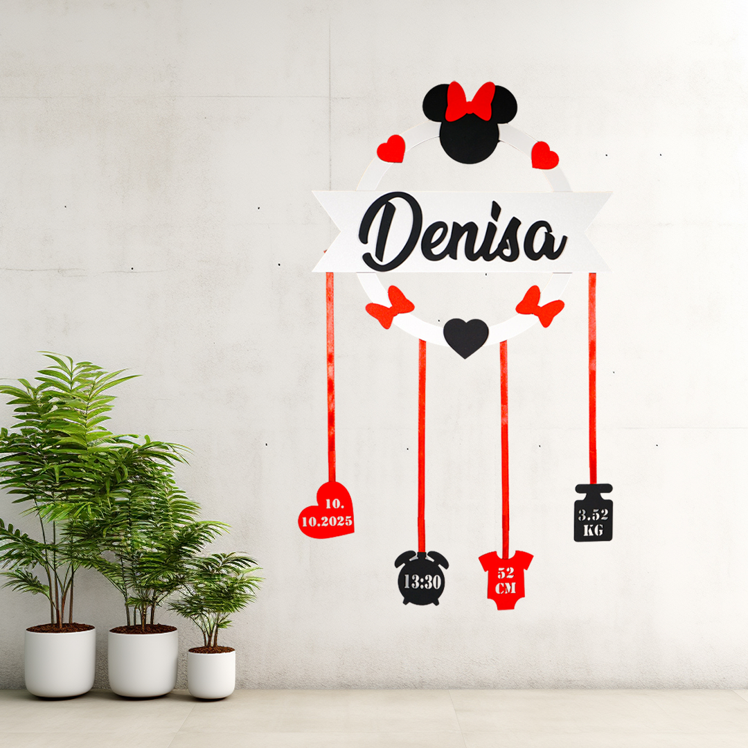 Cadou cu datele de la naștere pentru camera copilului