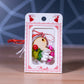 Martisor rustic din lemn cu flori uscate