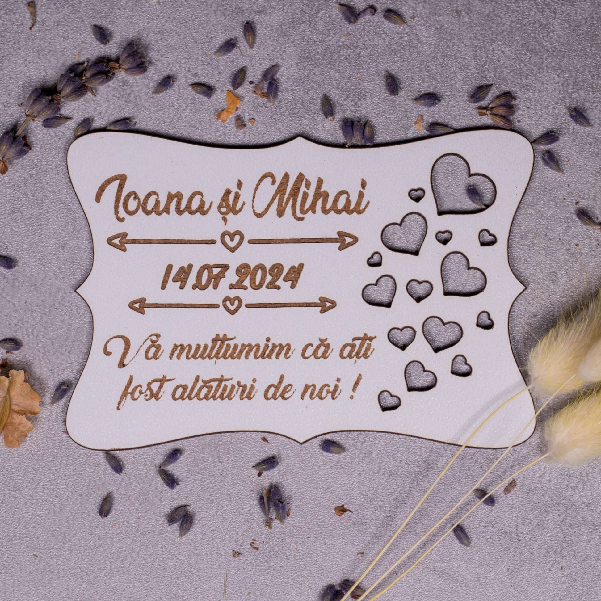 marturii nunta vintage2, vedere fata