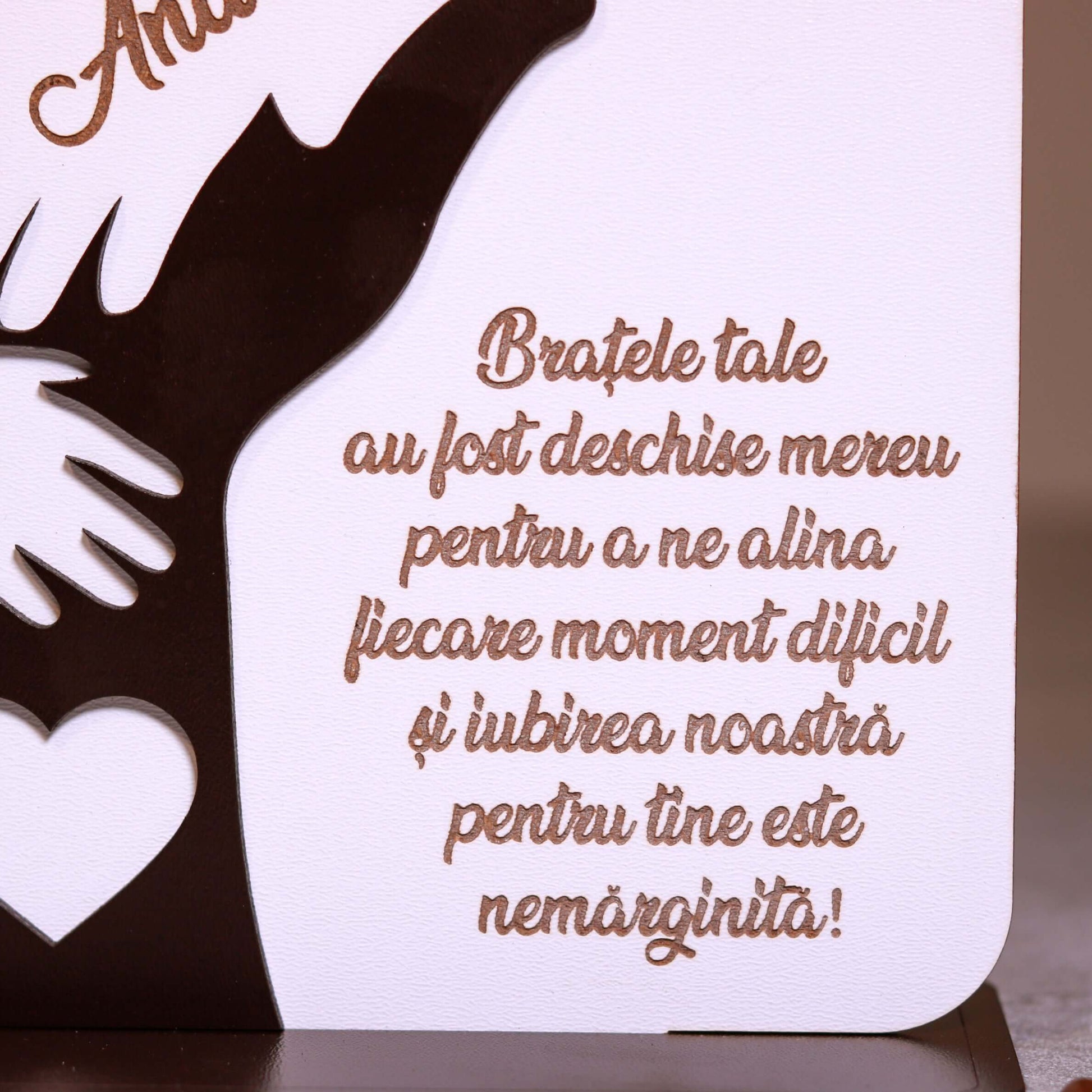 Placheta personalizata pentru mama - Bratele mamei - Creators of Crafts