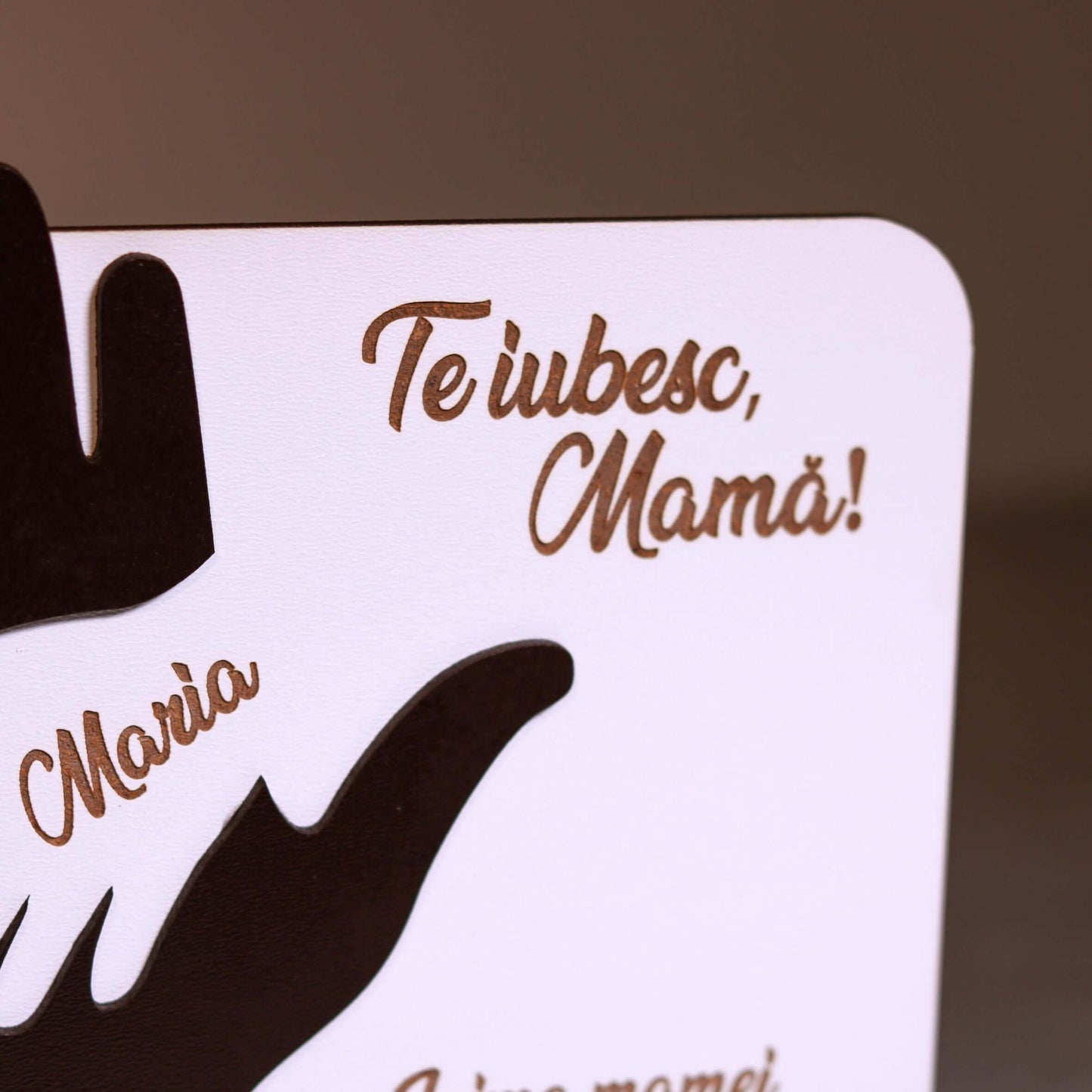 Placheta personalizata pentru mama - Te iubesc, mama! - Creators of Crafts