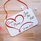Placă Save the Date din lemn cu design rafinat