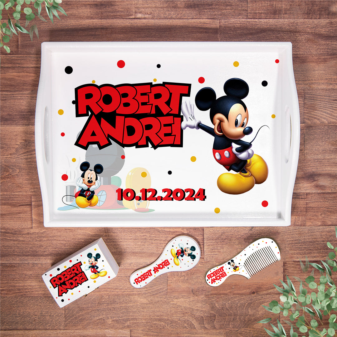 Tavita de mot personalizata pentru baiat - Model Mickey Mouse