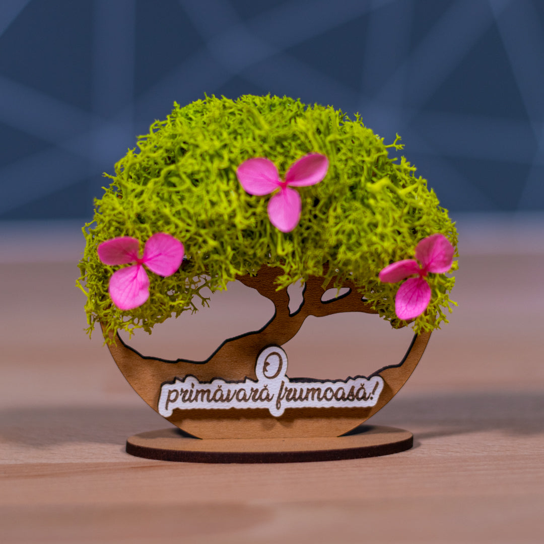 Pomisor cu licheni si suport-  O primavara frumoasa