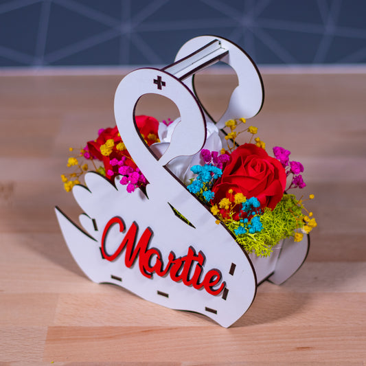 Martisor Cu Trandafir Si Licheni - Model Lebada