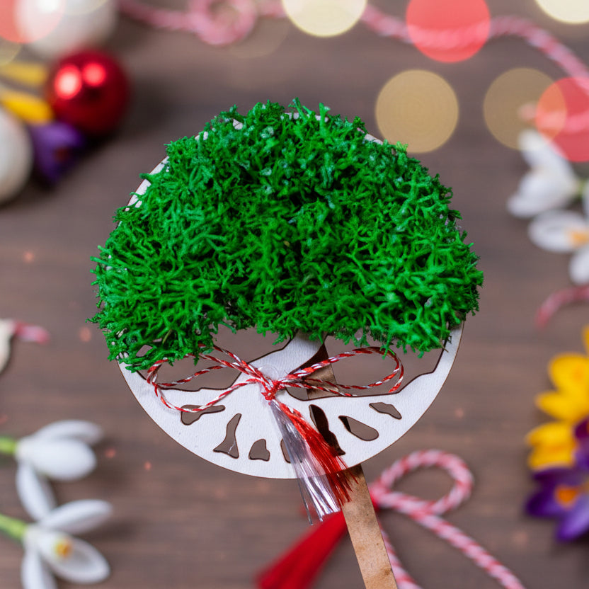 Martisor magnet cu licheni - Copac