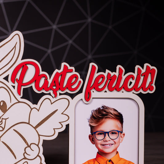 Rama foto 8x10 cm - Iepure - Paste fericit