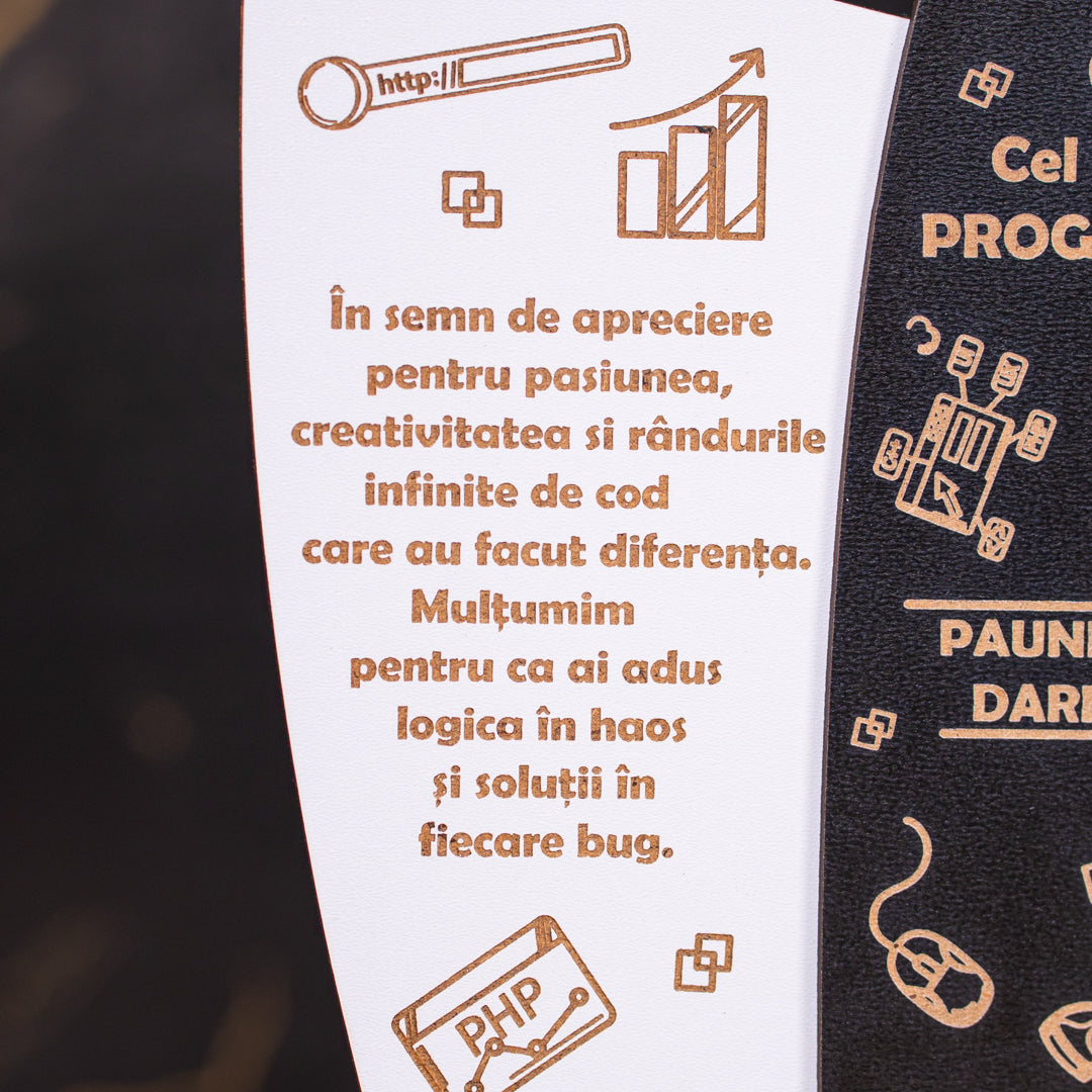 Cadou personalizat pentru programator, 17x22cm