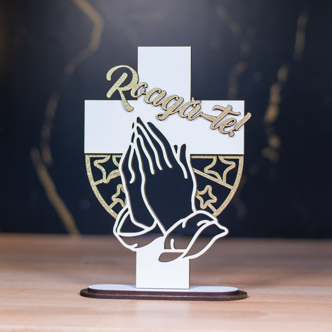 Cruce decorativa- Roagă-te !, 10 x 15 cm