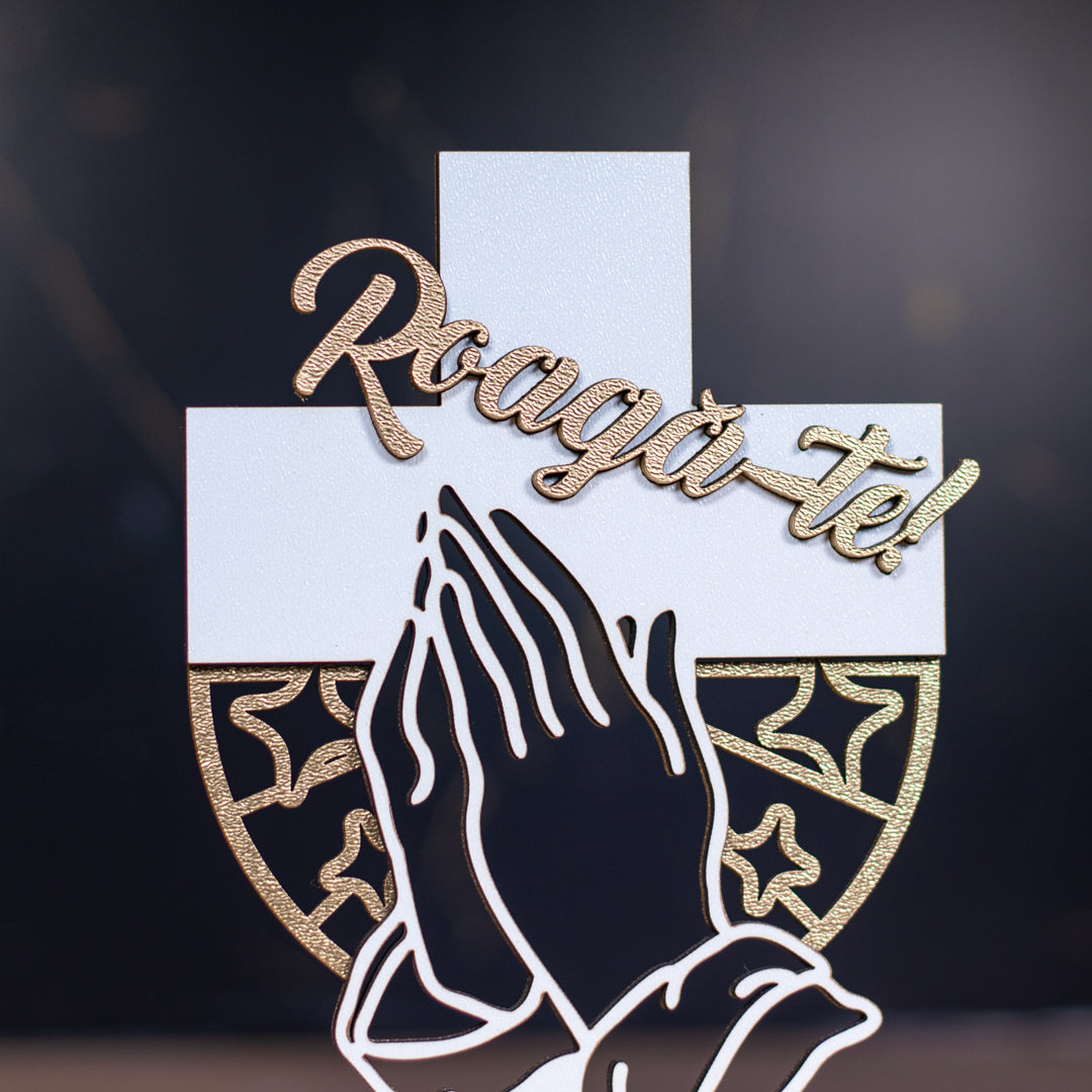 Cruce decorativa- Roagă-te !, 10 x 15 cm