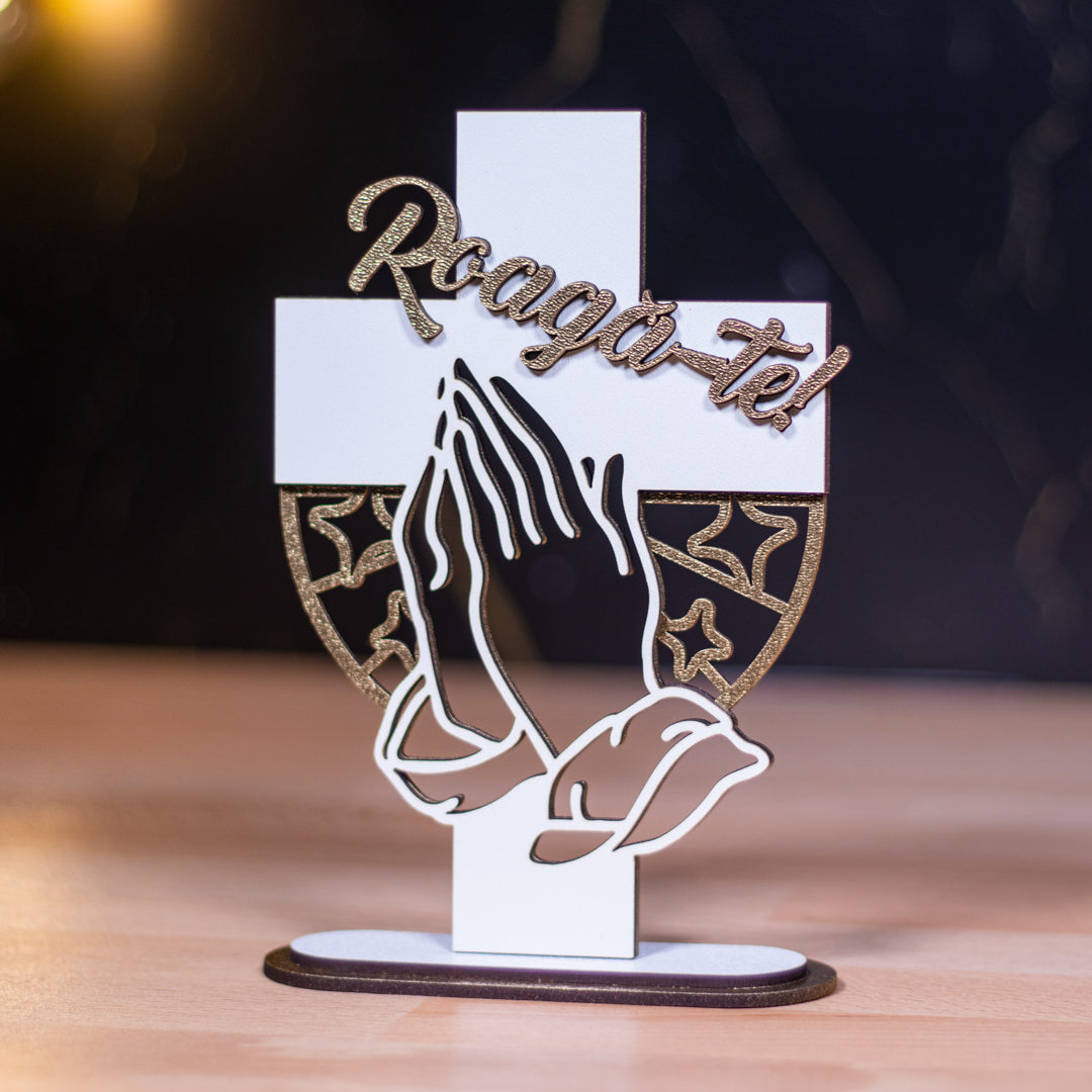 Cruce decorativa- Roagă-te !, 10 x 15 cm