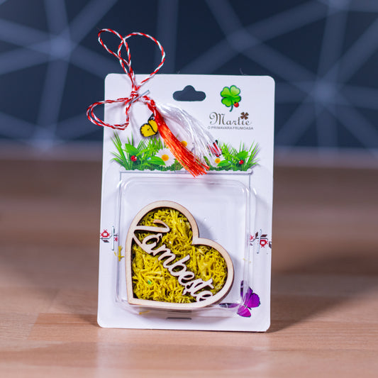 Martisor magnet cu licheni - Zambeste