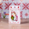 Martisor rustic din lemn cu flori uscate