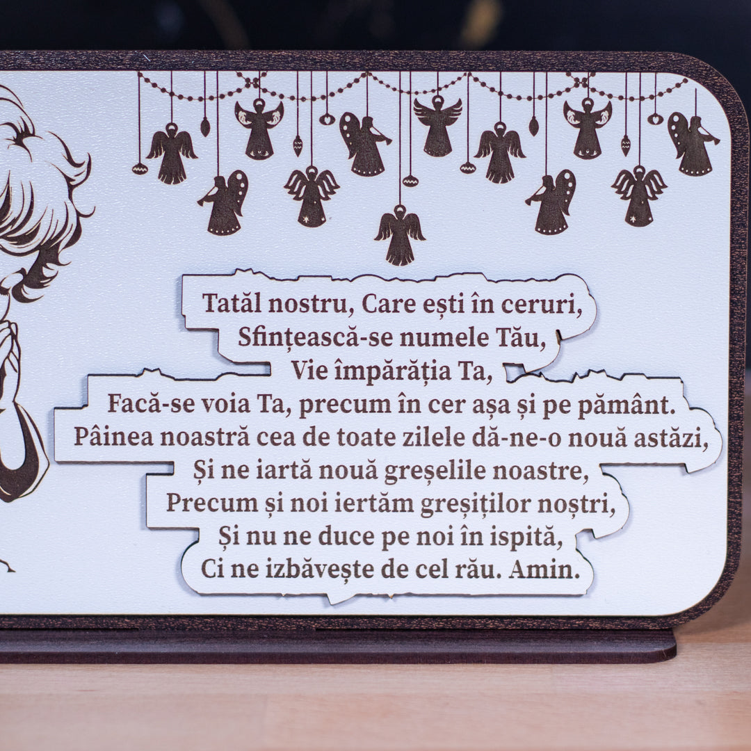 Placheta- Tatăl Nostru! 23 x 13 cm