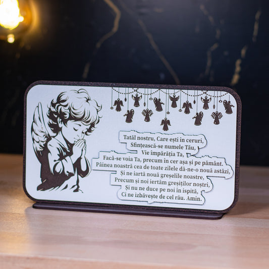 Placheta- Tatăl Nostru! 23 x 13 cm