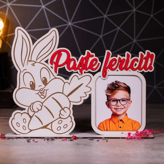 Rama foto 8x10 cm - Iepure - Paste fericit
