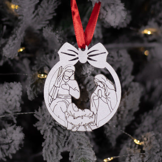 Globuleț din lemn - „Nașterea Domnului în Iesle”