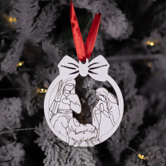 Globuleț din lemn - „Nașterea Domnului în Iesle”