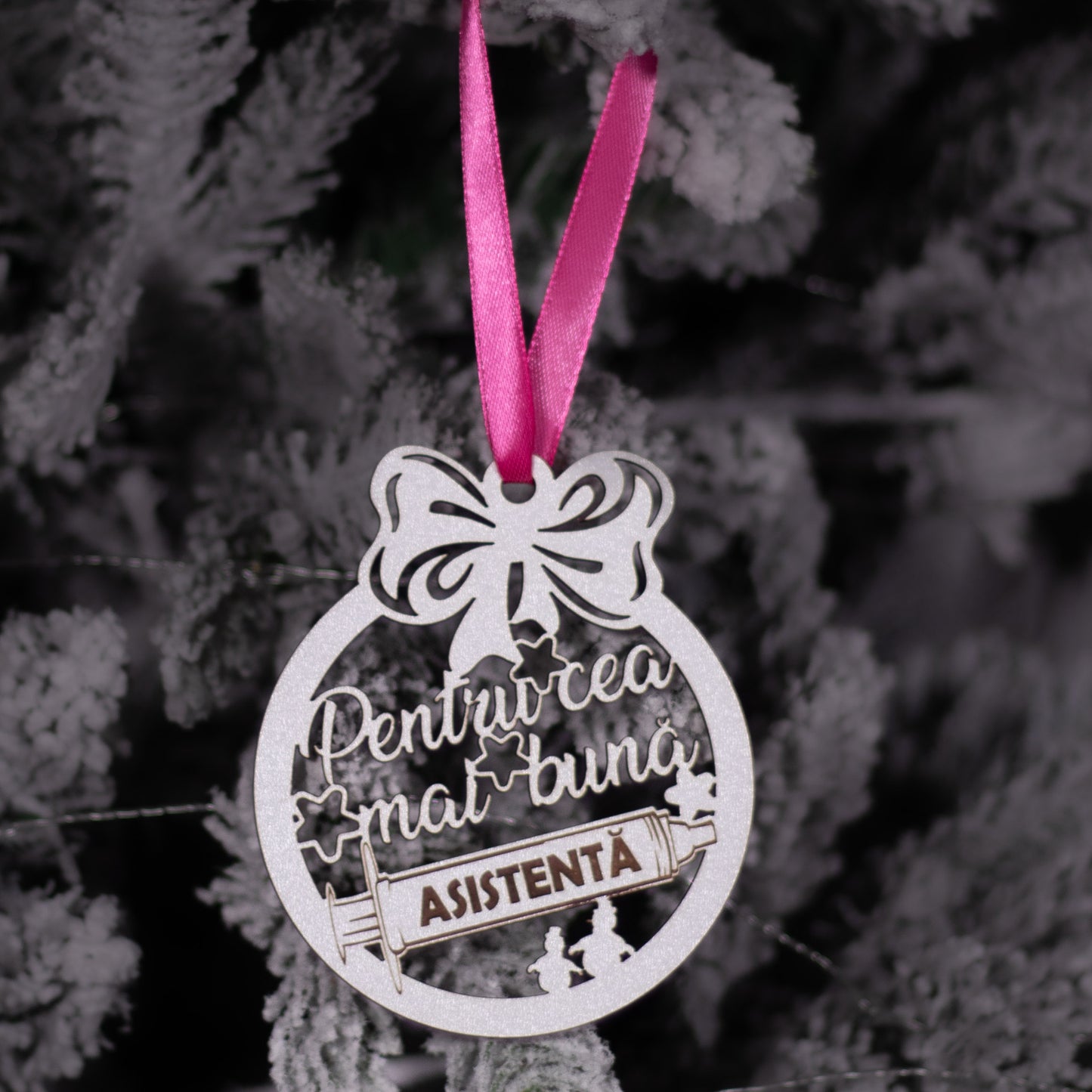 Globuleț din lemn - „Pentru asistentă”