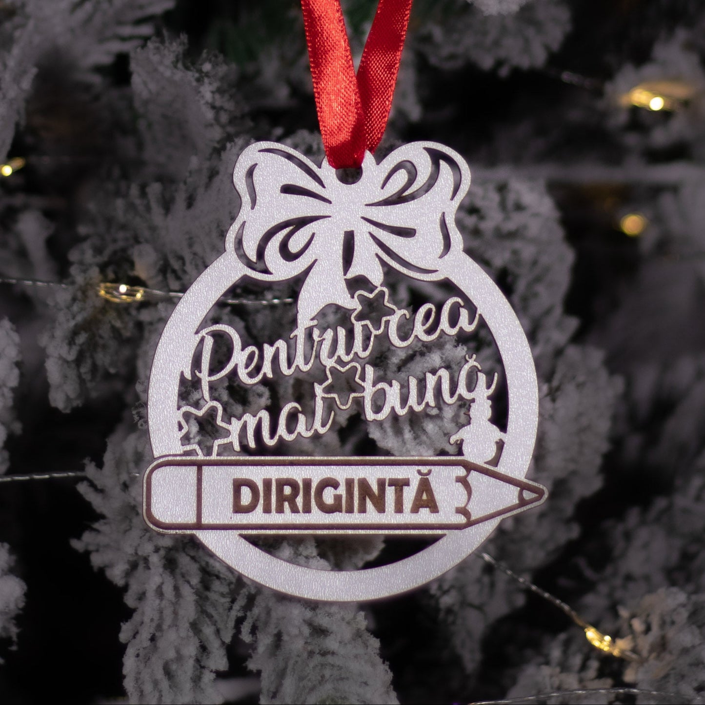 Globuleț din lemn - „Pentru dirigintă”