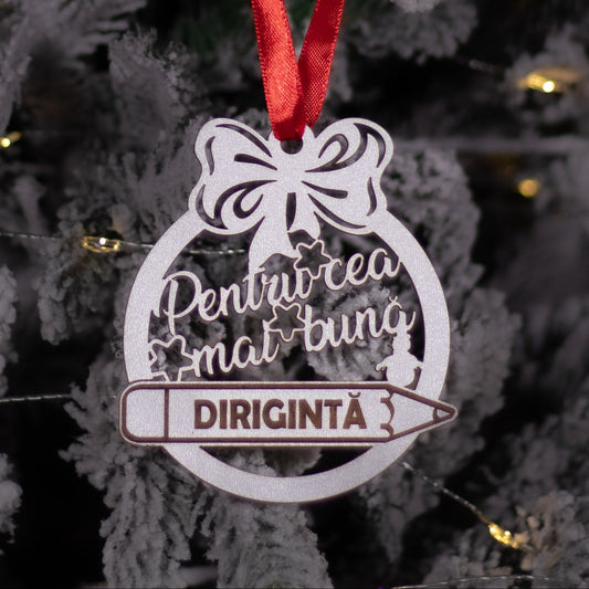 Globuleț din lemn - „Pentru dirigintă”