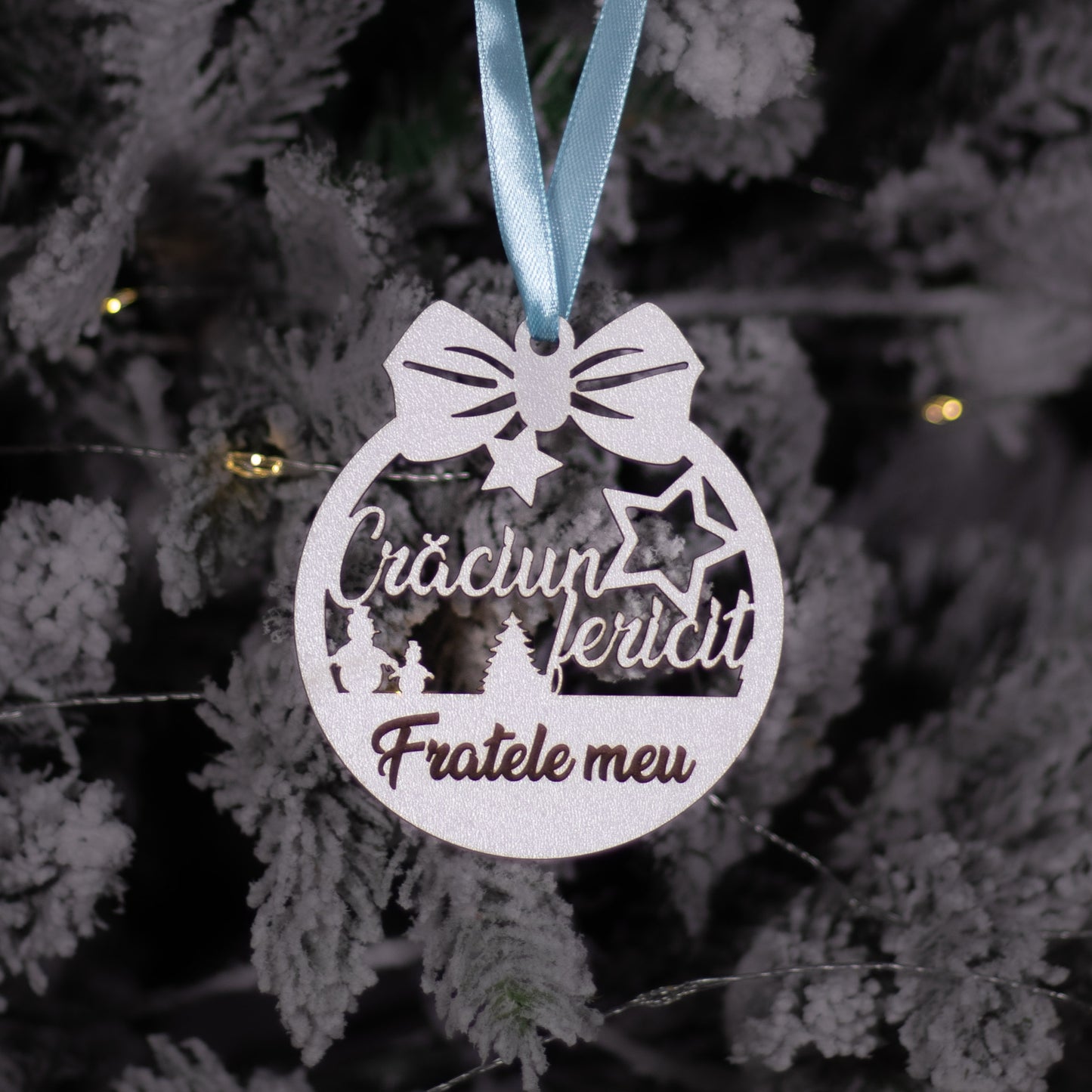 Globuleț din lemn „Crăciun Fericit” – Fratele meu